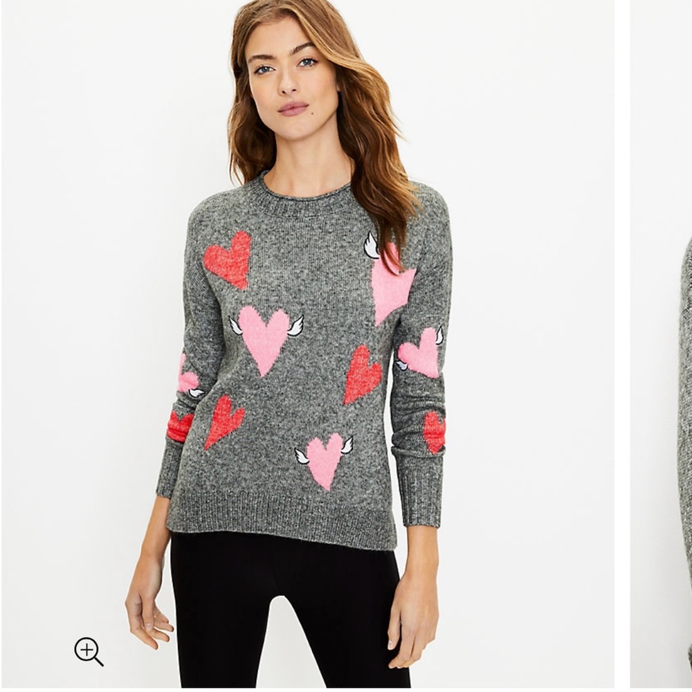 Lou and Grey by the Loft heart/cupid sweater